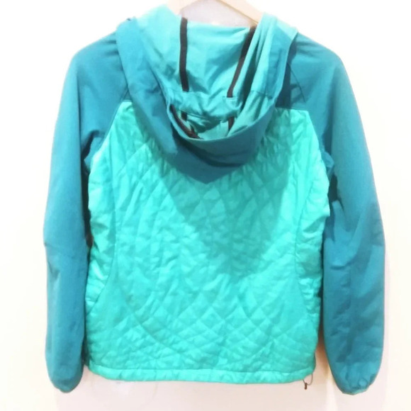 REI Mont Range Quilted Pimaloft Hooded Jacket Turquoise Mint - Picture 2 of 6